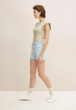 TOM TAILOR Denim Jeansshort - Used Light Stone Blue Denim -Tom Tailor Winkel 71dca202a0e340b09ab31476316d27ea