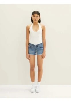 TOM TAILOR Denim Im Used Look - Jeansshort - Destroyed Mid Stone Blue Denim -Tom Tailor Winkel 72364acbd75c4635a37489d3117fd6cf