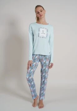 Tom Tailor Pyjama - Blau-Hell-Allover