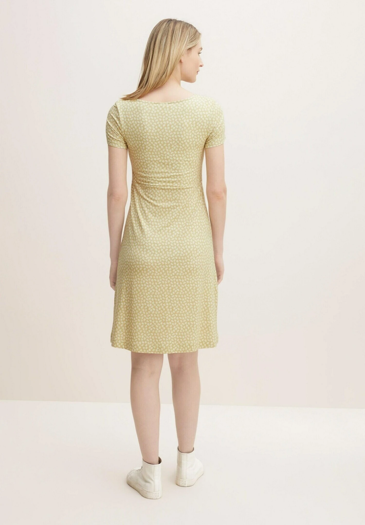 Tom Tailor Jerseyjurk - Green Small Leaf Design 4 Tom Tailor Jerseyjurk - Green Small Leaf Design - Afbeelding 2