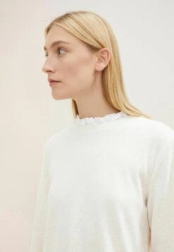 Tom Tailor Mit Rüschen Detail - Sweater - Soft Buttercream Melange -Tom Tailor Winkel 74089c8a21554b1ba071e581c0a9d655