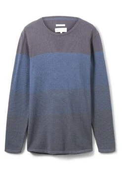 TOM TAILOR Denim Mit Stru - Trui - Petrol Grey Structured Degrade -Tom Tailor Winkel 74155672fe794f10ab0fdf10ca10a2c0