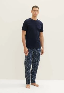 Tom Tailor Mit Palmenprint - Pyjamabroek - Blue Dark Allover -Tom Tailor Winkel 7458acc37ebd4610bda4c22457258639