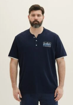 Tom Tailor Gestreiftes - T-Shirt Print - Sky Captain Blue