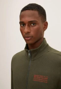 Tom Tailor Sweater Met Rits - Deep Forest Green -Tom Tailor Winkel 75515d56d964436f80903d147b689567