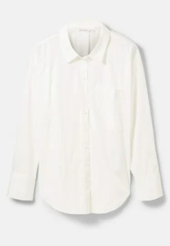 Tom Tailor Plus - Mit Abgerundetem Sau - Overhemdblouse - Whisper White -Tom Tailor Winkel 758b66558e5a4eda8c50bb6254ffbabf