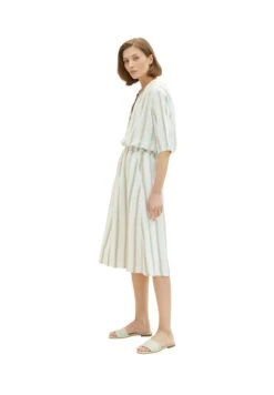 Tom Tailor Midi Mit- A-Lijn Rok - Offwhite/Brown Vertical Stripe -Tom Tailor Winkel 76200bfc85a54e22ac392ff9edf4968b