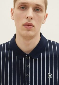 TOM TAILOR Denim Gestreiftes - Poloshirt - Navy White Thin Stripe -Tom Tailor Winkel 7726f1a8cae04f8087b550b387ae04cc