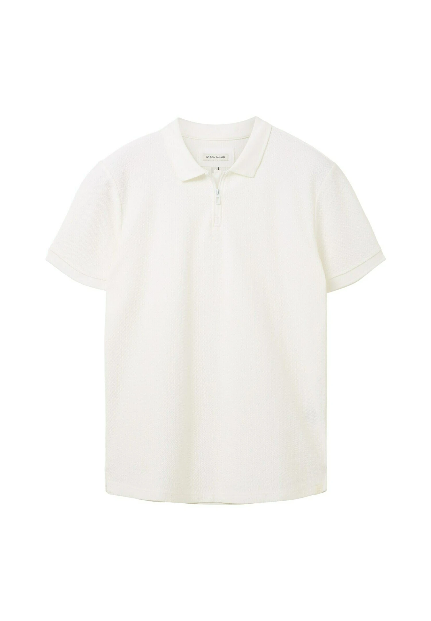 Tom Tailor Mit Struktur - Poloshirt - Off White 7 Tom Tailor Mit Struktur - Poloshirt - Off White - Afbeelding 5