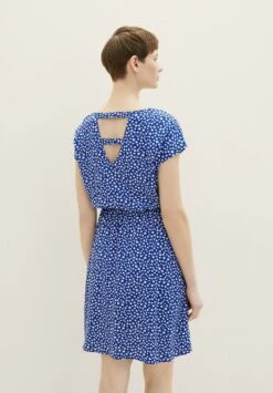 TOM TAILOR Denim Easy - Jurk - Bright Blue Flower Print -Tom Tailor Winkel 78bac7e76c144d24ac3670cfbee75818