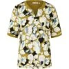 Tom Tailor T-Shirt Print - Olive Colorful Floral Design