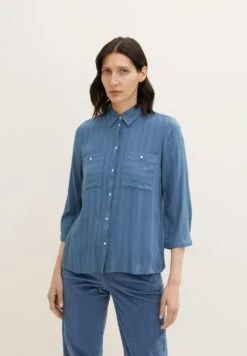 Tom Tailor Mit Aufgesetzten Brusttaschen - Overhemdblouse - Stormy Sea Blue