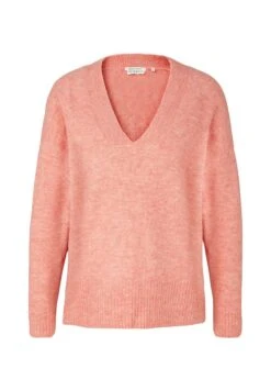 TOM TAILOR Denim Cosy V-Neck- Trui - Peach Pink Melange -Tom Tailor Winkel 796766d4dec74d5dad17aec72dd46382