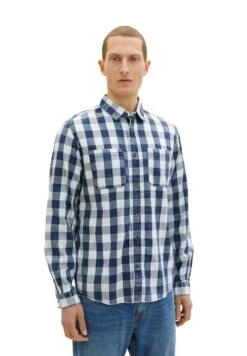 Tom Tailor Mit Karomuster - Overhemd - Indigo Blue Check