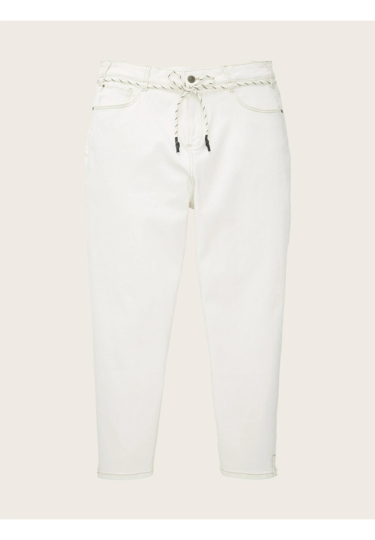 Tom Tailor Plus - Cropped Barrel - Slim Fit Jeans - Whisper White 14 Tom Tailor Plus - Cropped Barrel - Slim Fit Jeans - Whisper White - Afbeelding 12