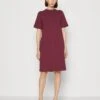 Tom Tailor Dress With High Collar - Jerseyjurk - Deep Burgundy Red