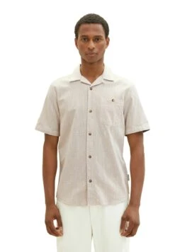Tom Tailor Kurzarm - Overhemd - Desert Fawn Horizontal Stripe -Tom Tailor Winkel 7b41ca7712d64986b76723c73496107b