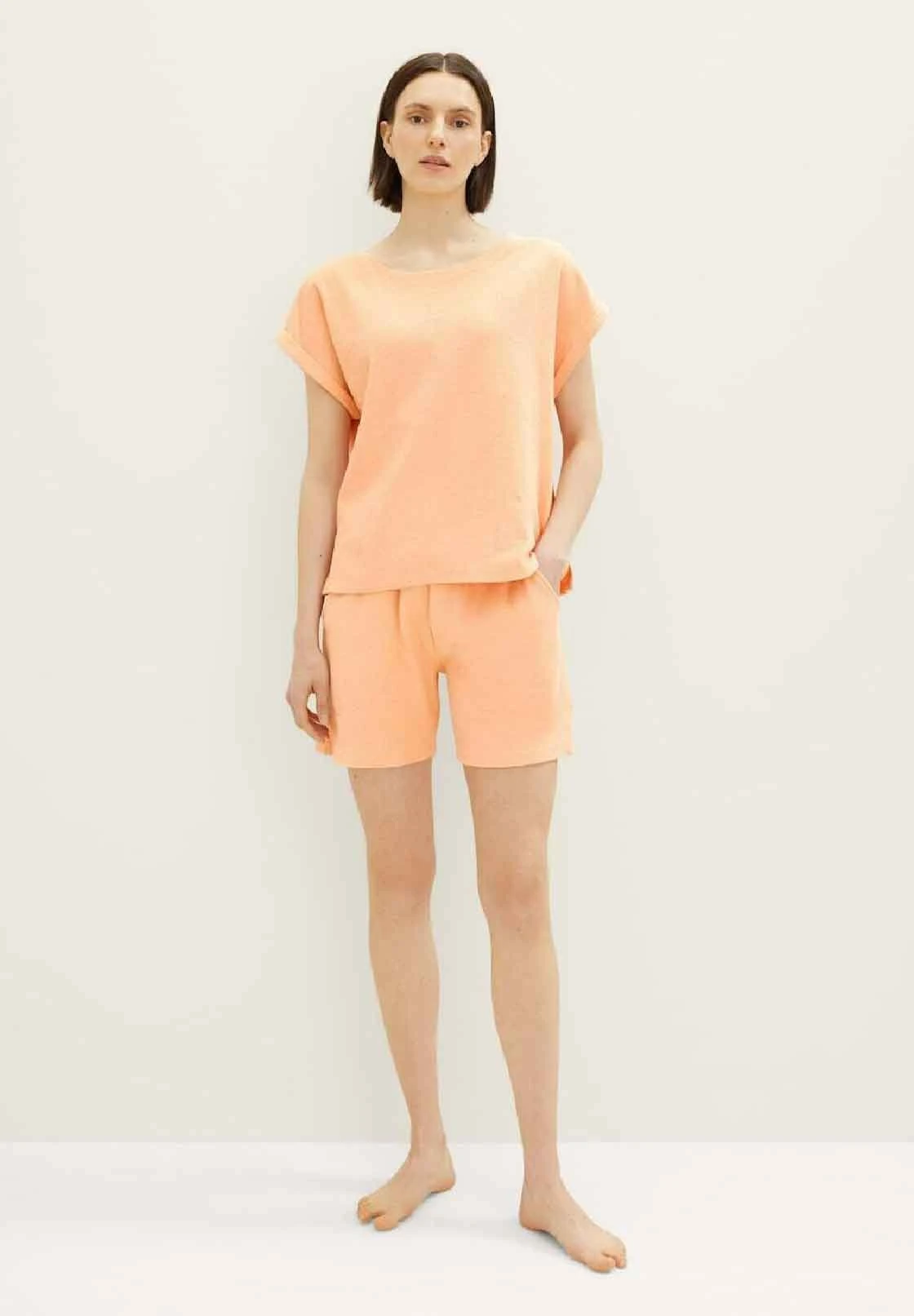 Tom Tailor Frottee- Pyjamabroek - Red Medium Solid 4 Tom Tailor Frottee- Pyjamabroek - Red Medium Solid - Afbeelding 2