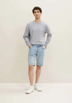 TOM TAILOR Denim Jeansshort - Used Light Stone Blue Denim