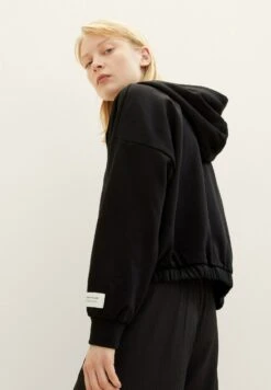 TOM TAILOR Denim Sweater Met Rits - Deep Black -Tom Tailor Winkel 7e373055a5174decbee6dc6d96ff334e