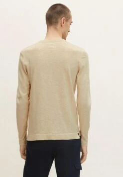Tom Tailor Mit Henley - Trui - Light Cashew Beige -Tom Tailor Winkel 7f23b7ec233f49aebb9890eeb37c1e87