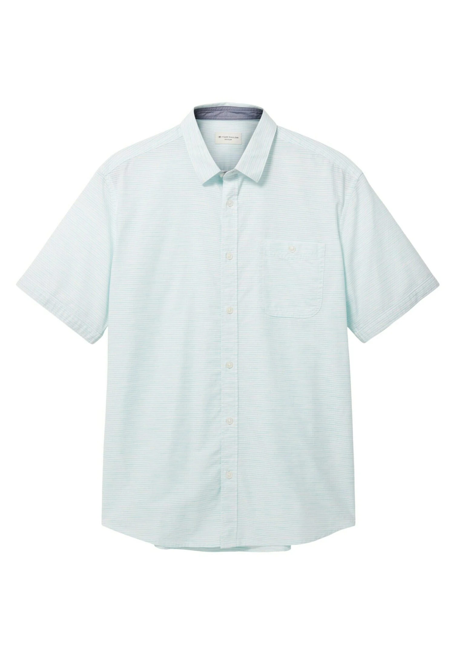 Tom Tailor Mit Struktur - Overhemd - Turquoise Off White Structure 8 Tom Tailor Mit Struktur - Overhemd - Turquoise Off White Structure - Afbeelding 6