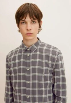 TOM TAILOR Denim Mit Karomuster - Overhemd - Coal Grey Multicolor Check -Tom Tailor Winkel 8034330696ca4bd5888742515a4738bd