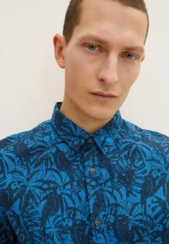 Tom Tailor Mit Printmuster - Overhemd - Blue Shades Tropical Design -Tom Tailor Winkel 806c627080924992b8308c25de3e44ed