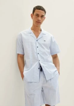 Tom Tailor Gestreifter Kurz Set - Pyjama - Blue Light Stripe -Tom Tailor Winkel 80aff2943daf4cd09c08b3e7aa0f2408