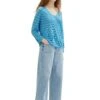 Tom Tailor Mit V Ausschnitt - Trui - Blue Offwhite Stripe