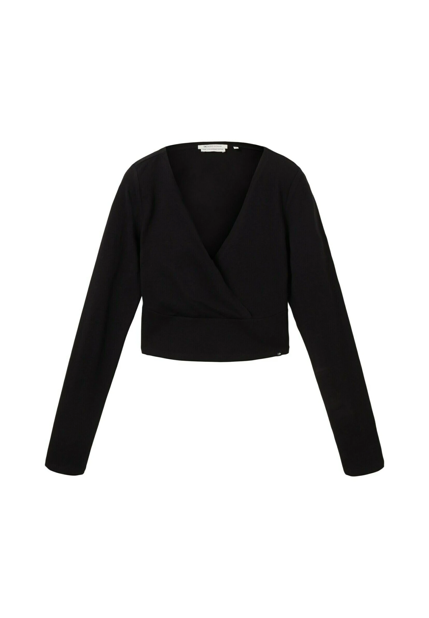 TOM TAILOR Denim Langarm In Wickel Optik - Longsleeve - Deep Black 7 TOM TAILOR Denim Langarm In Wickel Optik - Longsleeve - Deep Black - Afbeelding 5