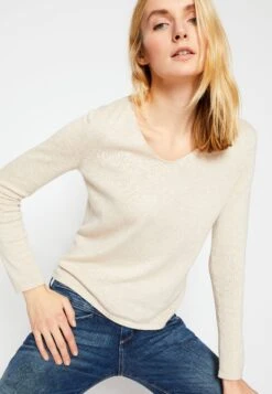 Tom Tailor Basic V Neck - Trui - Desert Sand Melange -Tom Tailor Winkel 831e8cca15474192b9be44b31f6d88e2