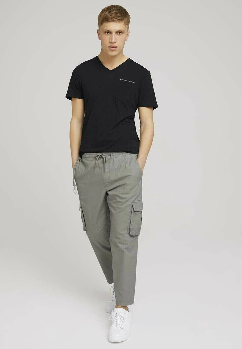 TOM TAILOR Denim Cargobroek - Greyish Shadow Olive 4 TOM TAILOR Denim Cargobroek - Greyish Shadow Olive - Afbeelding 2