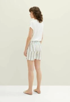 Tom Tailor Bermuda Mit - Shorts - Offwhite/Brown Vertical Stripe -Tom Tailor Winkel 84399d4b0ef64425a853ad165aa7c6d2