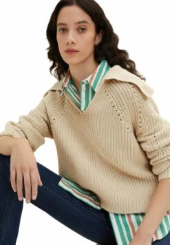 Tom Tailor Troyer - Trui - Dusty Beige -Tom Tailor Winkel 8472da5f4a37467b8693c027b76d8607
