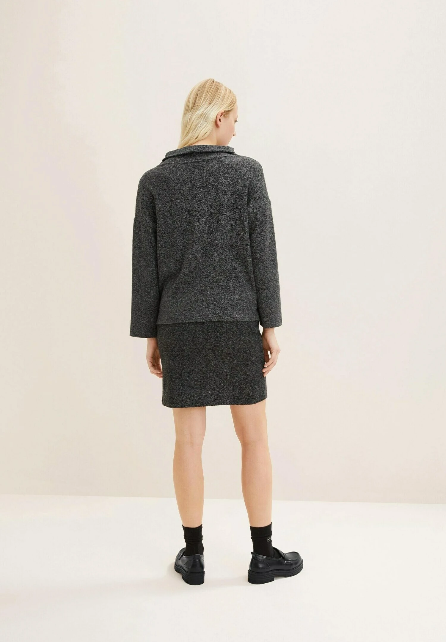 Tom Tailor Trui - Black White Structure Design 5 Tom Tailor Trui - Black White Structure Design - Afbeelding 3