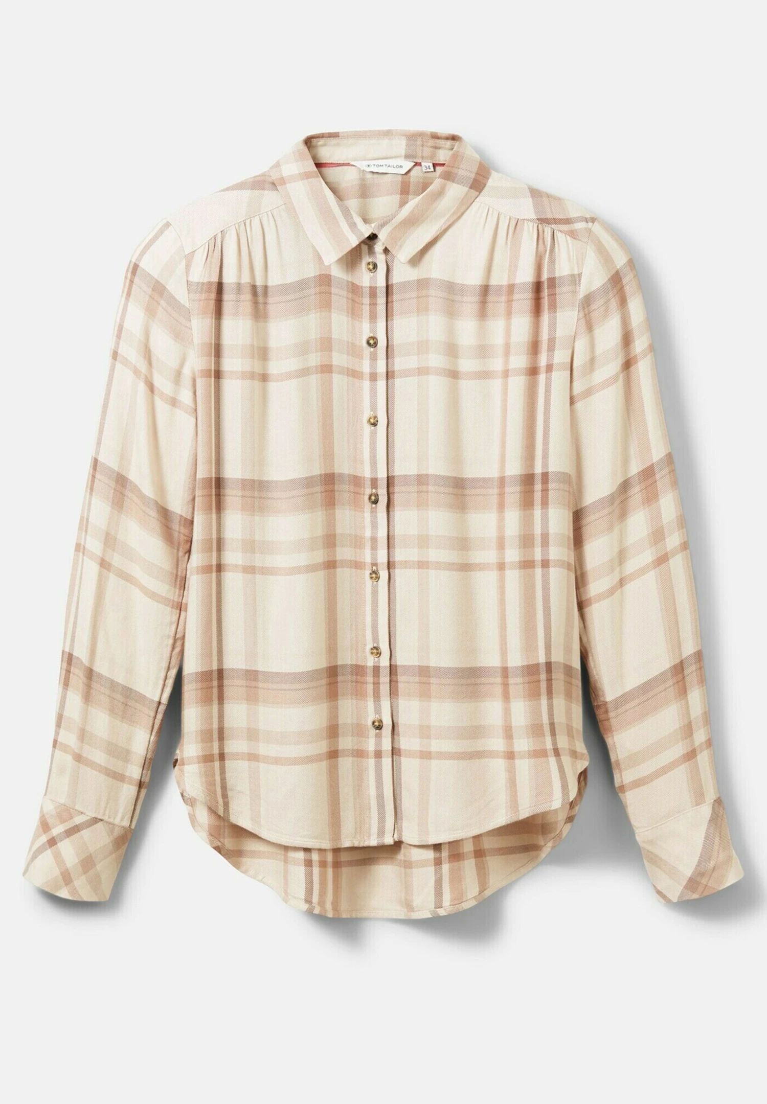 Tom Tailor Overhemdblouse - Beige Check 9 Tom Tailor Overhemdblouse - Beige Check - Afbeelding 7