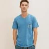 Tom Tailor Mit Motivprint  - Pyjamashirt - Blue-Medium-Melange