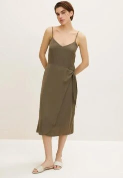 Tom Tailor Mit Knotendetail  - Jurk - Jungle Soil Green