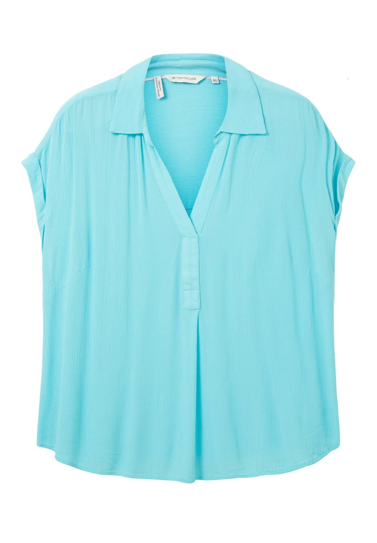 Tom Tailor Plus - In Knitteroptik - Blouse - Teal Radiance 8 Tom Tailor Plus - In Knitteroptik - Blouse - Teal Radiance - Afbeelding 6