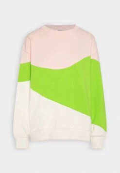 TOM TAILOR Denim Colourblock - Sweater - Rose/Green/Off-White -Tom Tailor Winkel 876b7c619f7e41509514f91935f820fc