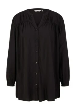 Tom Tailor Long Mit V-Ausschnitt - Overhemdblouse - Deep Black -Tom Tailor Winkel 876f2197cff74165a65ff5f681a40883