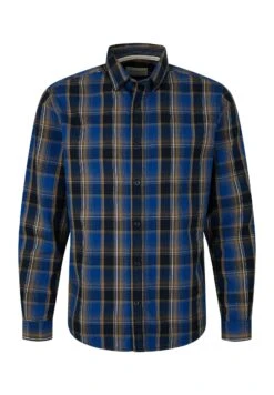 Tom Tailor Overhemd - Blue Navy Brown Check -Tom Tailor Winkel 883ef72e86bf4ec381fbc93ce33e4174