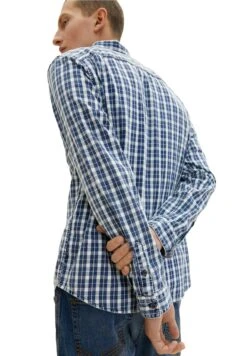 Tom Tailor Mit Karomuster - Overhemd - Indigo Small Check -Tom Tailor Winkel 8852c4b1ceb24d3b87f31fd7153effd5