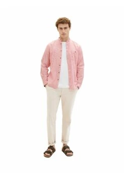 Tom Tailor Mit Struktur - Overhemd - Red Pinstripe