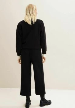 Tom Tailor Loose Fit- Broek - Deep Black -Tom Tailor Winkel 89e94a5320e24495855bdf6472e07fea
