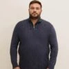 Tom Tailor Strukturierter Troyer - Trui - Blue Grey -Tom Tailor Winkel 8a81ffa1bdd3422fbf9a7b8c4ce86303