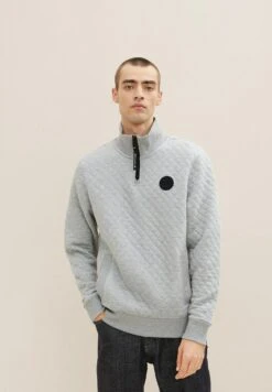 Tom Tailor Mit Steppmuster  - Sweater - Grey Heather Melange