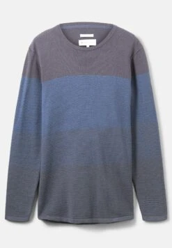 TOM TAILOR Denim Mit Stru - Trui - Petrol Grey Structured Degrade -Tom Tailor Winkel 8aae5c56962c409f9abba73193a4982e