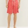 Tom Tailor Gemusterte - Zwemshorts - Soft Berry Red Palm Design